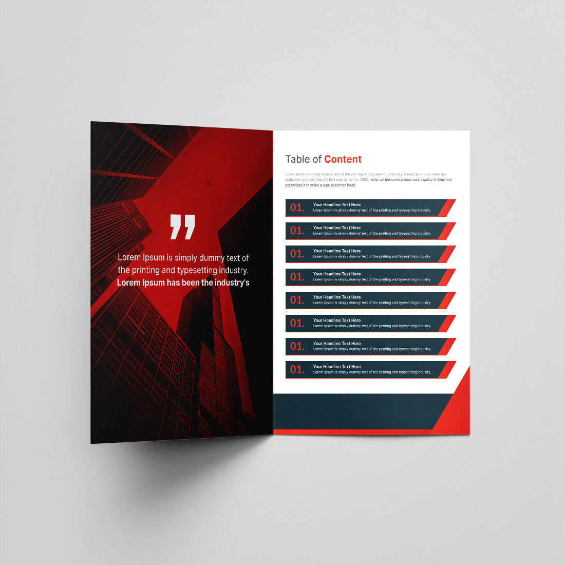 Multipage Bifold Brochure Or Company Profile Or Annual Report Template Design preview image.