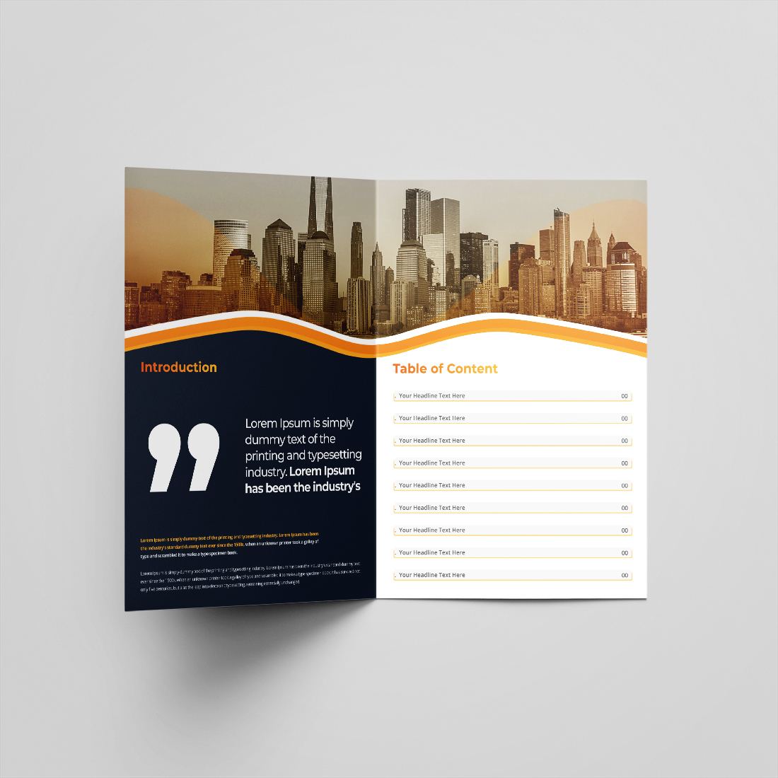 Corporate Bifold Brochure Or Company Profile Or Annual Report Template Design preview image.