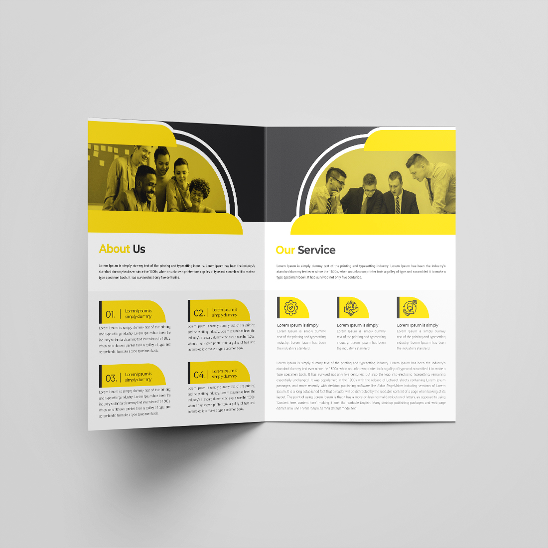 Corporate Bifold Brochure Or Company Profile Or Annual Report Template Design preview image.