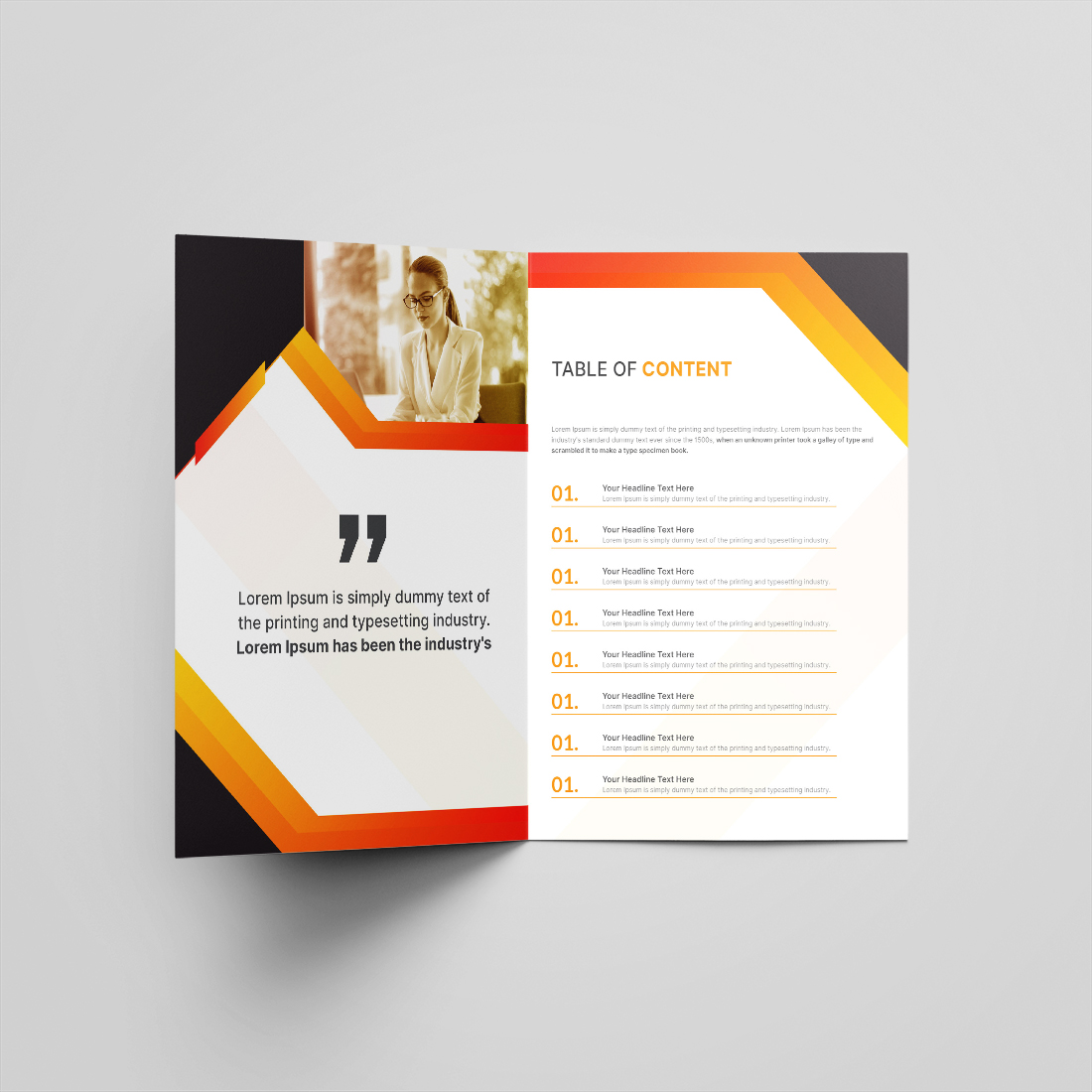 Modern Bifold Brochure Or Company Profile Or Annual Report Template Design preview image.