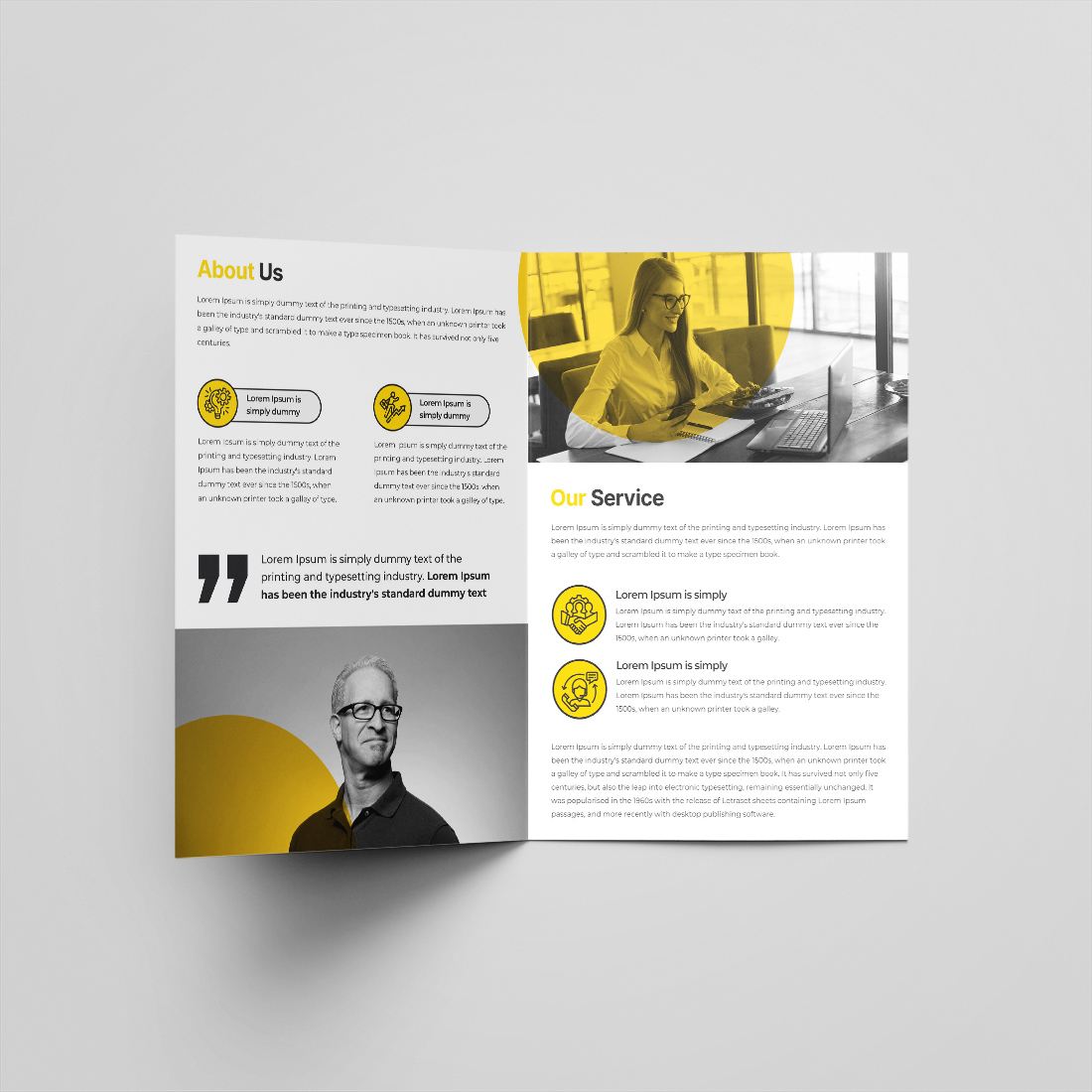 Corporate business brochure or company profile or annual report template design preview image.