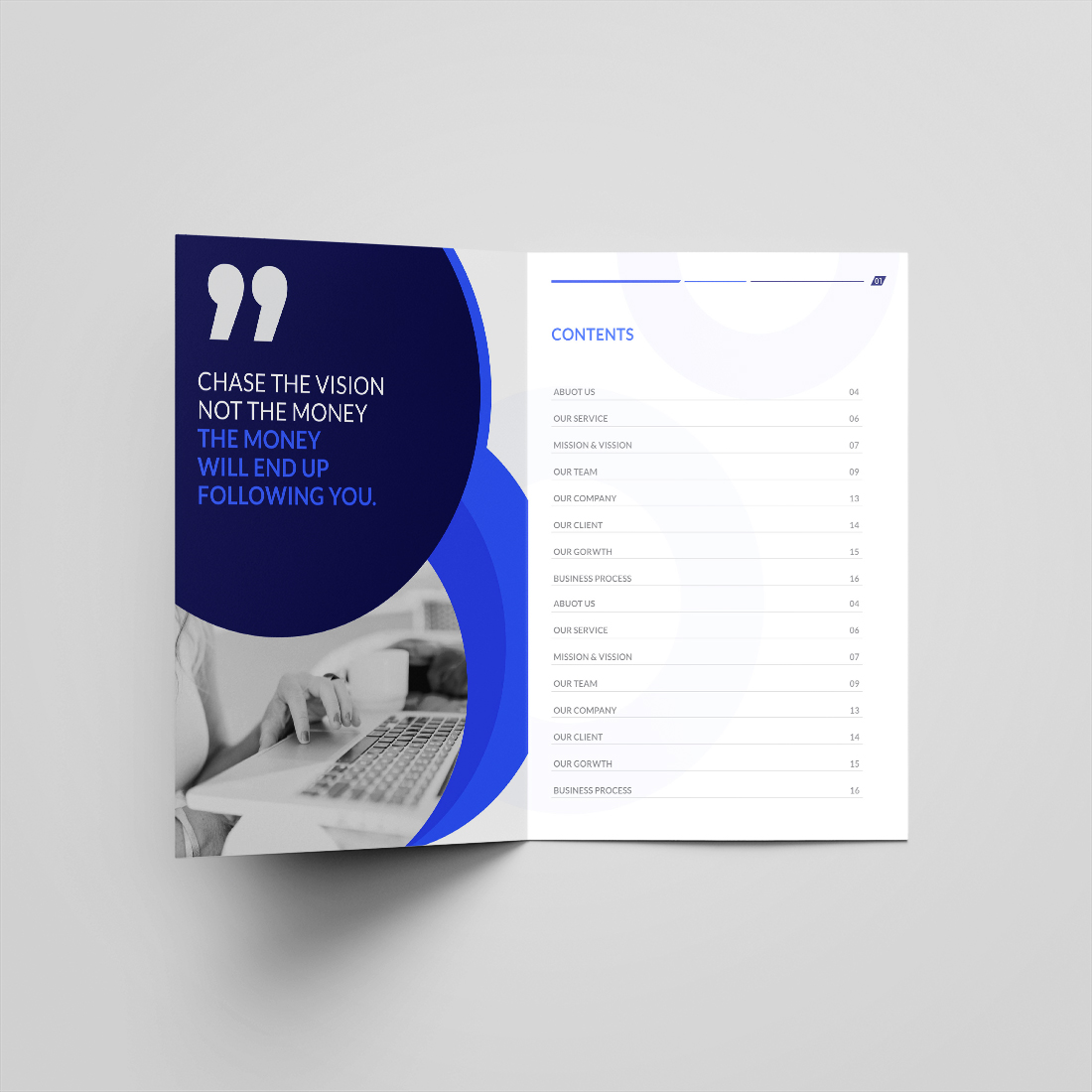 Multipage Corporate Bifold Brochure Or Company Profile Or Annual Report Template Design preview image.