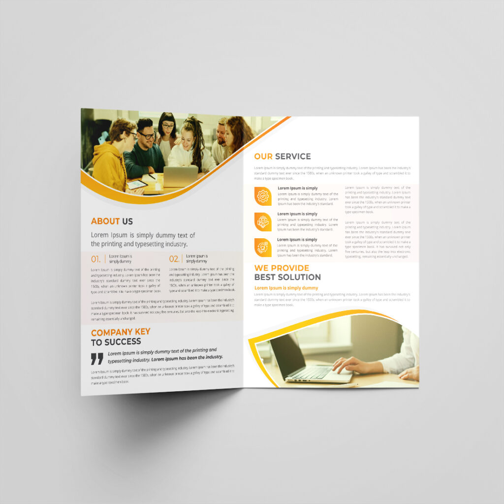 Corporate Bifold Brochure Or Company Profile Or Annual Report Template ...