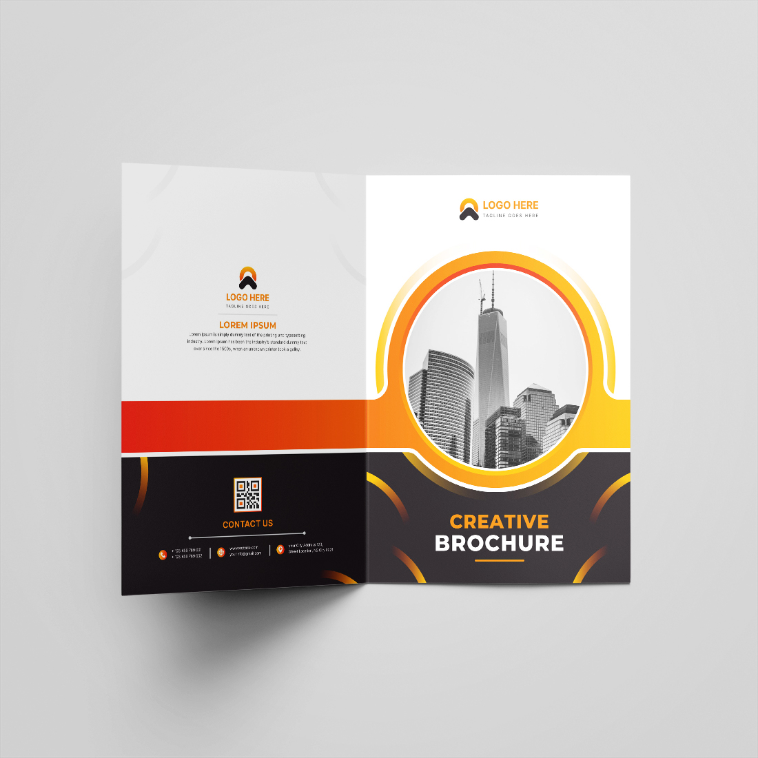 Corporate brochure cover or book cover template design cover image.