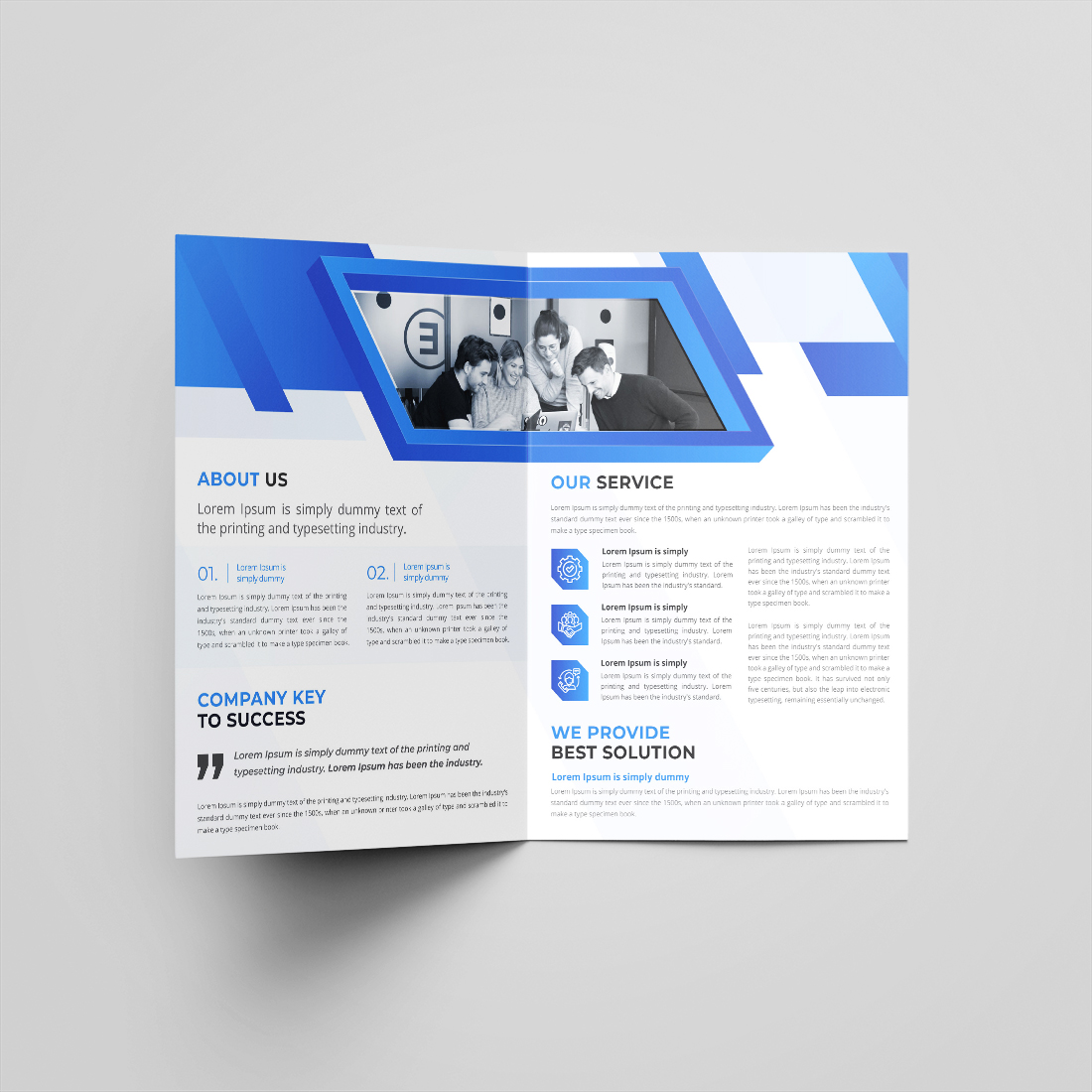 Modern bifold corporate brochure design or company profile or annual report preview image preview image.