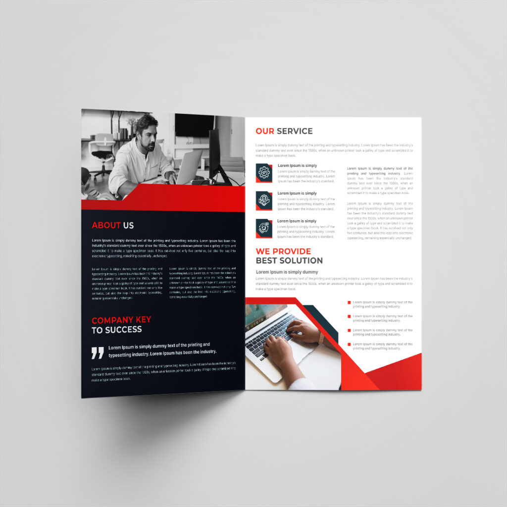 Modern Business Bifold Brochure Or Company Profile Or Annual Report ...