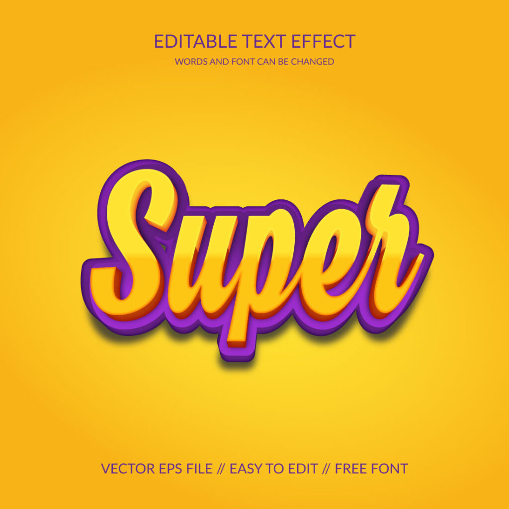 Super Sale 3D Vector Editable Text Effect Design - MasterBundles