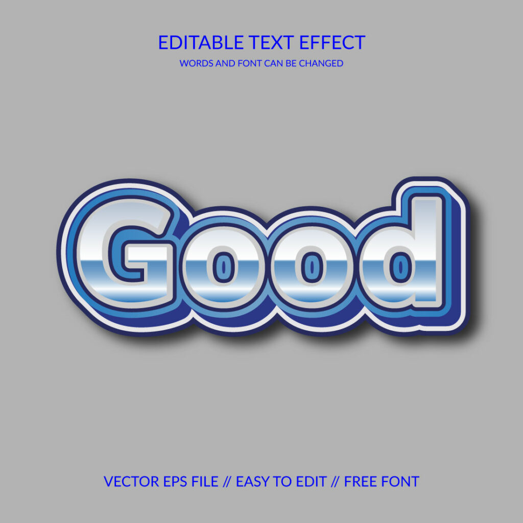 Good Fully Editable Vector Eps 3D Text Effect Template - MasterBundles