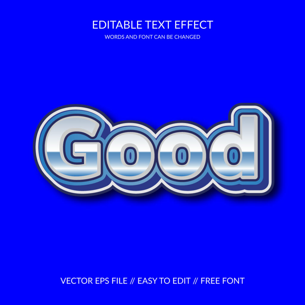 Good Fully Editable Vector Eps 3D Text Effect Template - MasterBundles