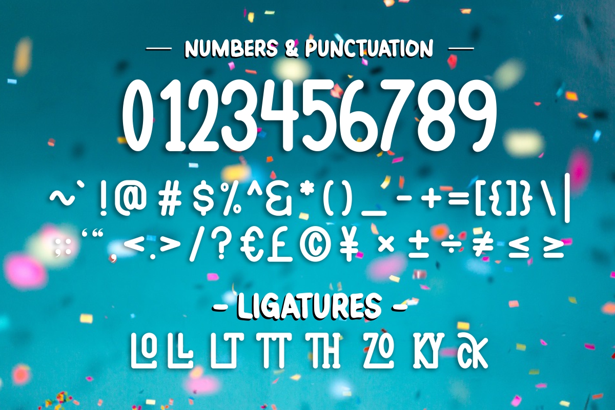 06 numbers punctuation ligatures lovi font 436