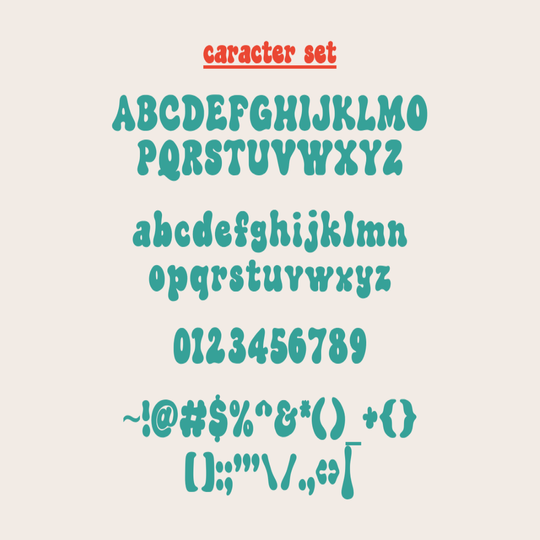 06 preview fungky grunge retro groovy font character set custom 815