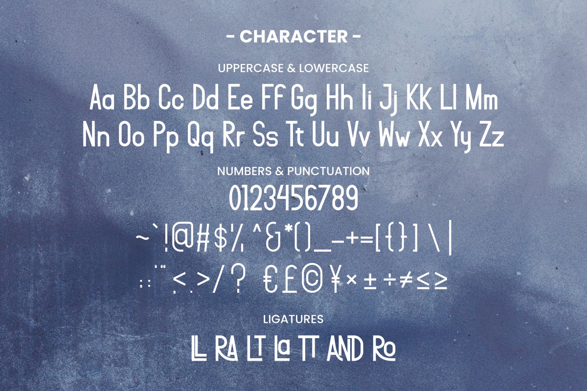 07 character uppercase lowercase numbers punc ligatures hello chandra font preview 686