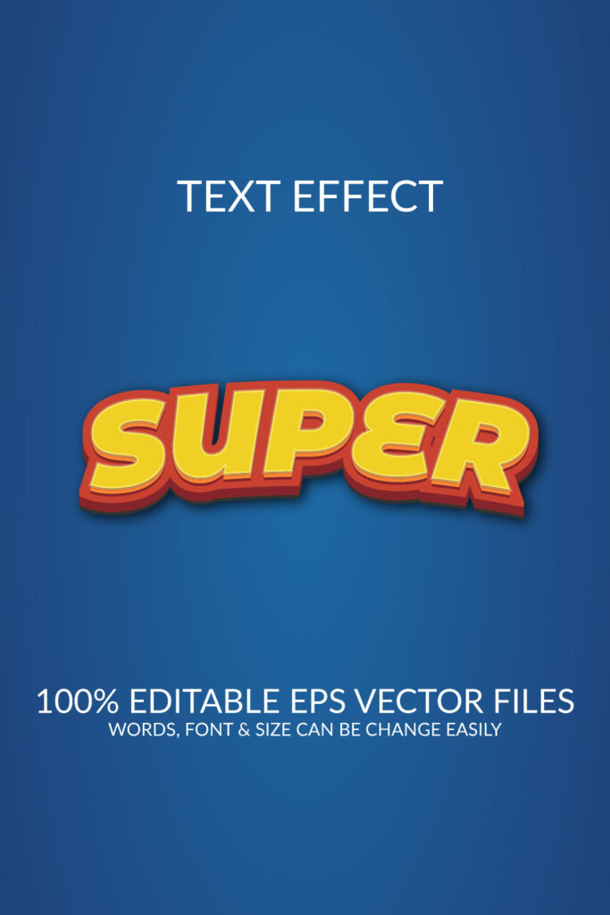 Super Fully Editable Vector Text Effect Template - MasterBundles