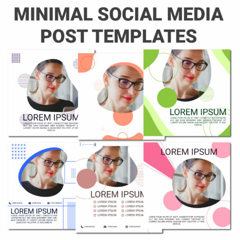 Minimal social media post templates cover image.