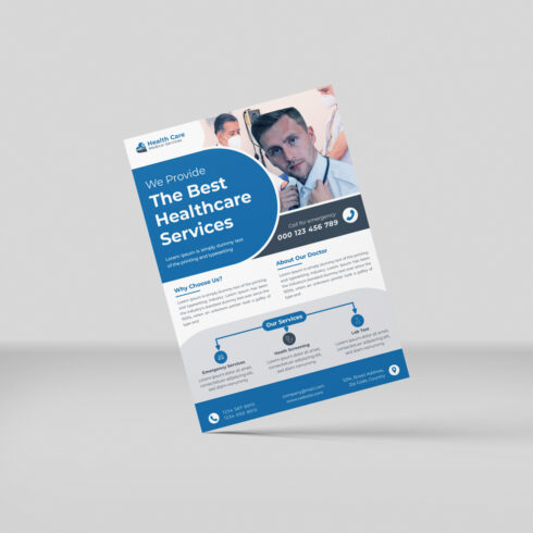 Medical and Healthcare Flyer Template cover image.