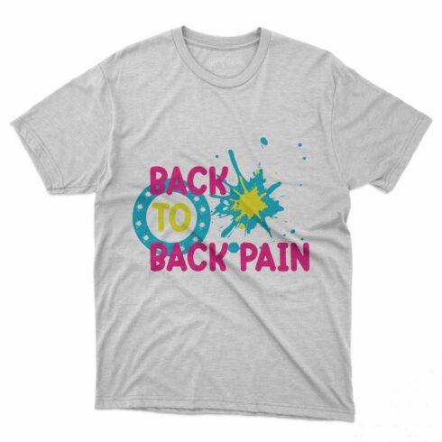Back to back pain T-Shirt Design cover image.