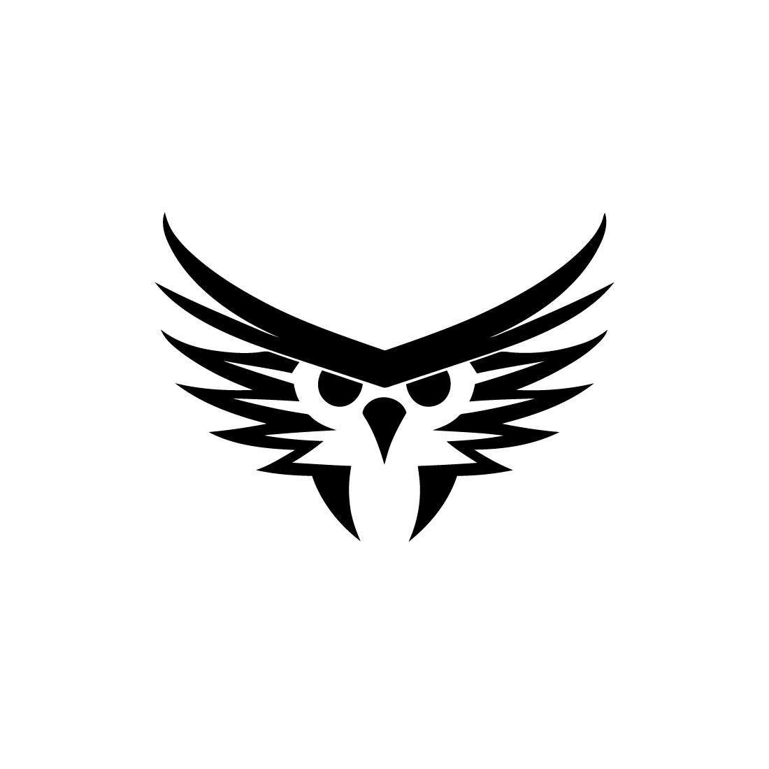 black angry owl logo design cover image.
