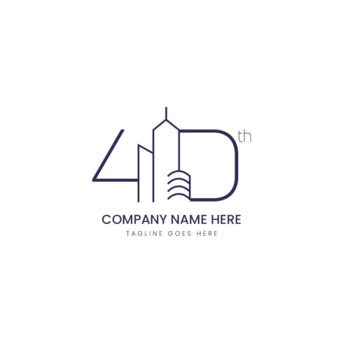 40th years anniversary Logo | Real Estate Logo | 4D Logo | Property Logo cover image.