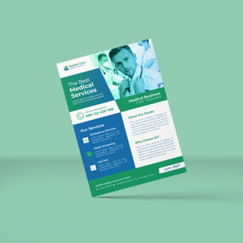 Medical Flyer Template cover image.