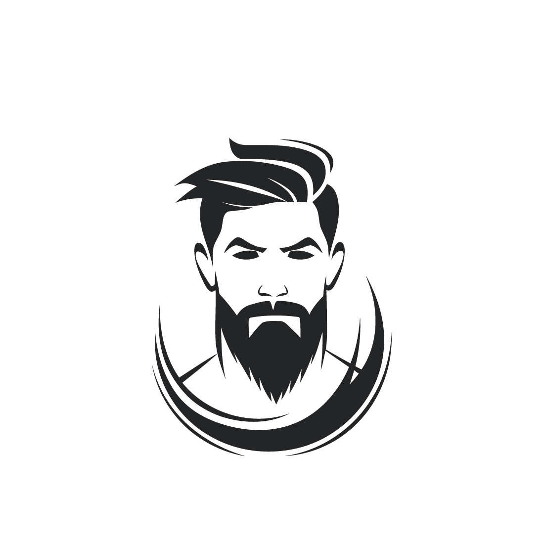 Fashion Men's Hair And Beard Logo Design Royalty Free SVG, Cliparts,  Vectors, and Stock Illustration. Image 143755762.