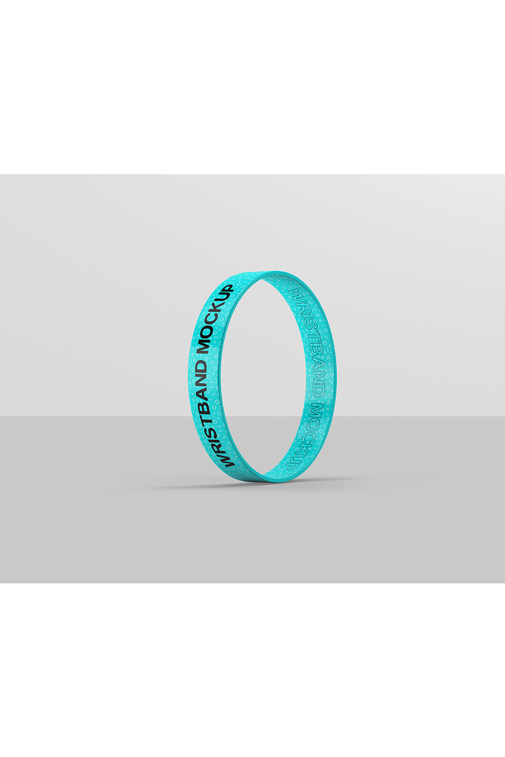 Silicone Rubber Wristband Bracelet Mockup pinterest preview image.