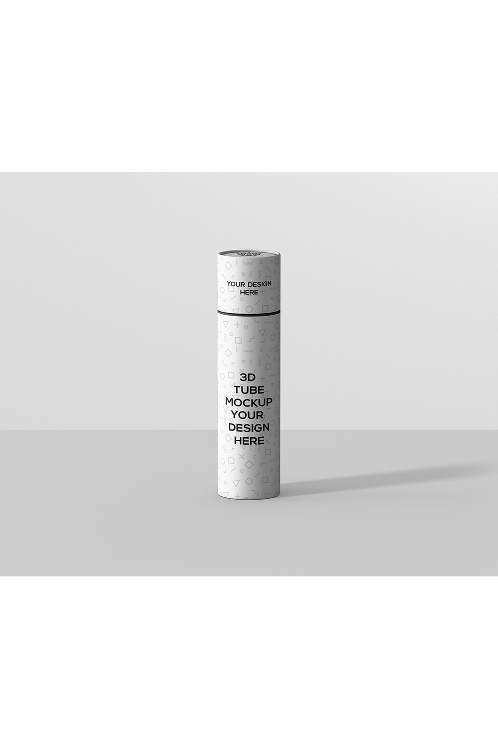 High Slim Paper Tube Packaging Mockup pinterest preview image.