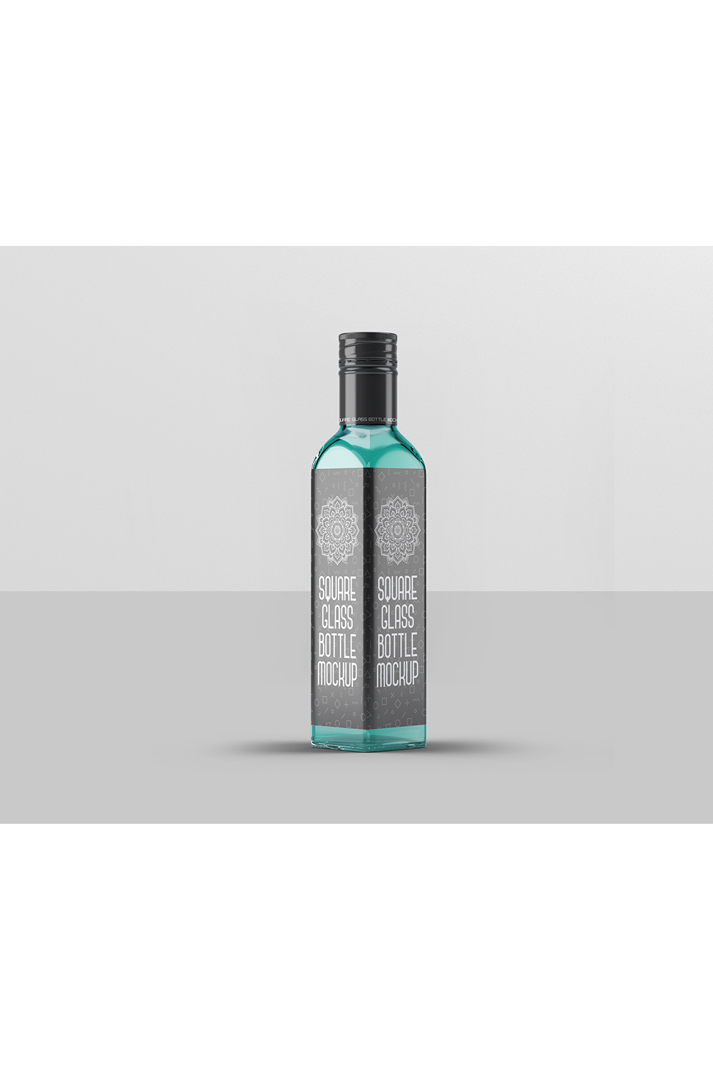 Square Glass Bottle Mockup pinterest preview image.