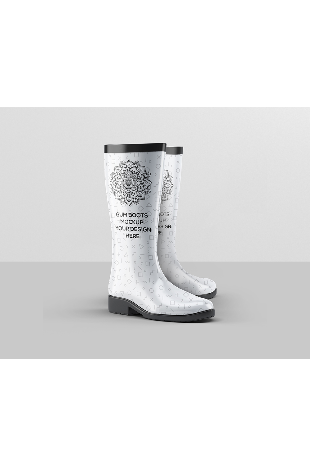 Gumboots Mockup pinterest preview image.