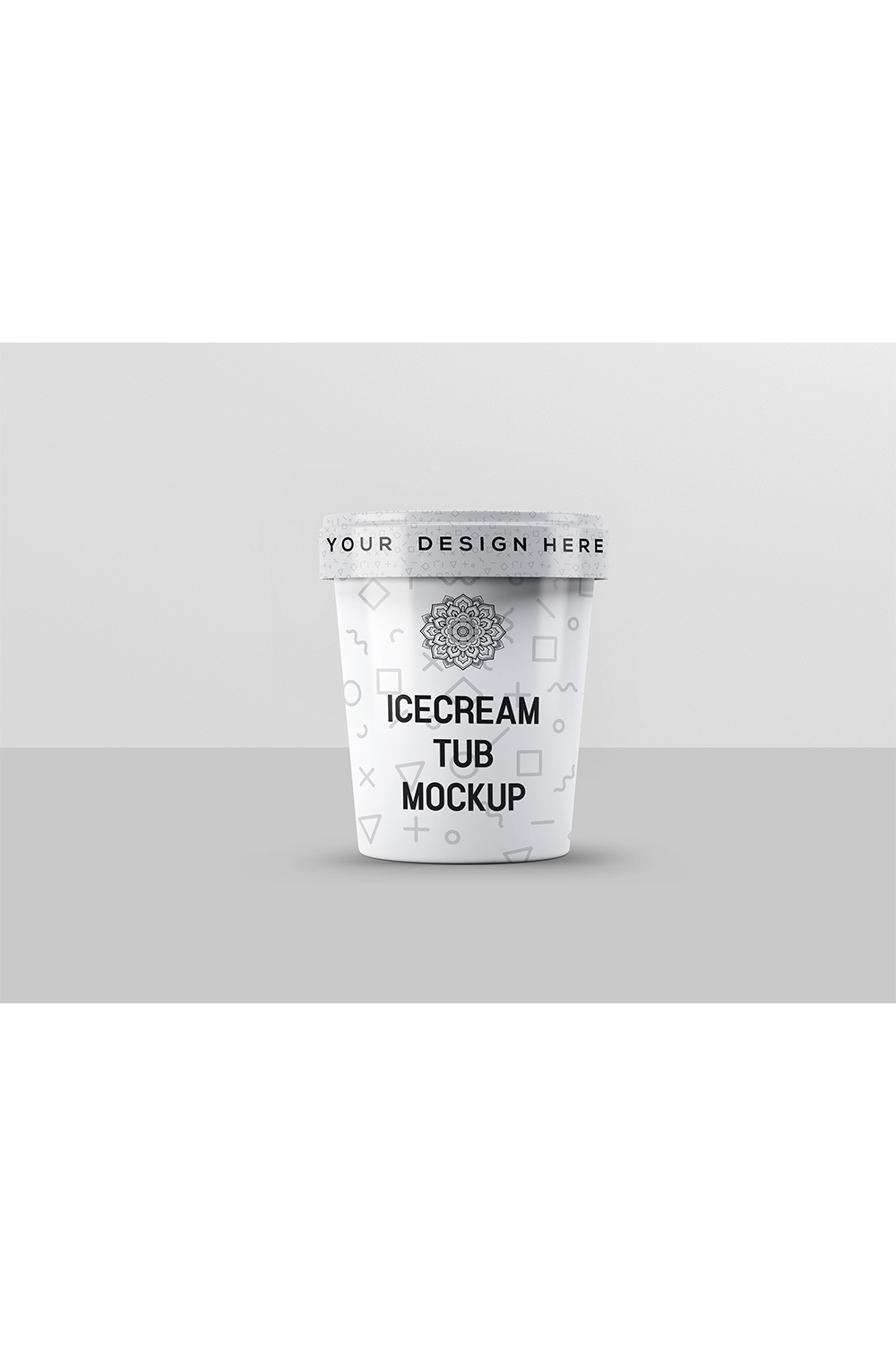 Ice Cream Packaging Tub Mockup pinterest preview image.