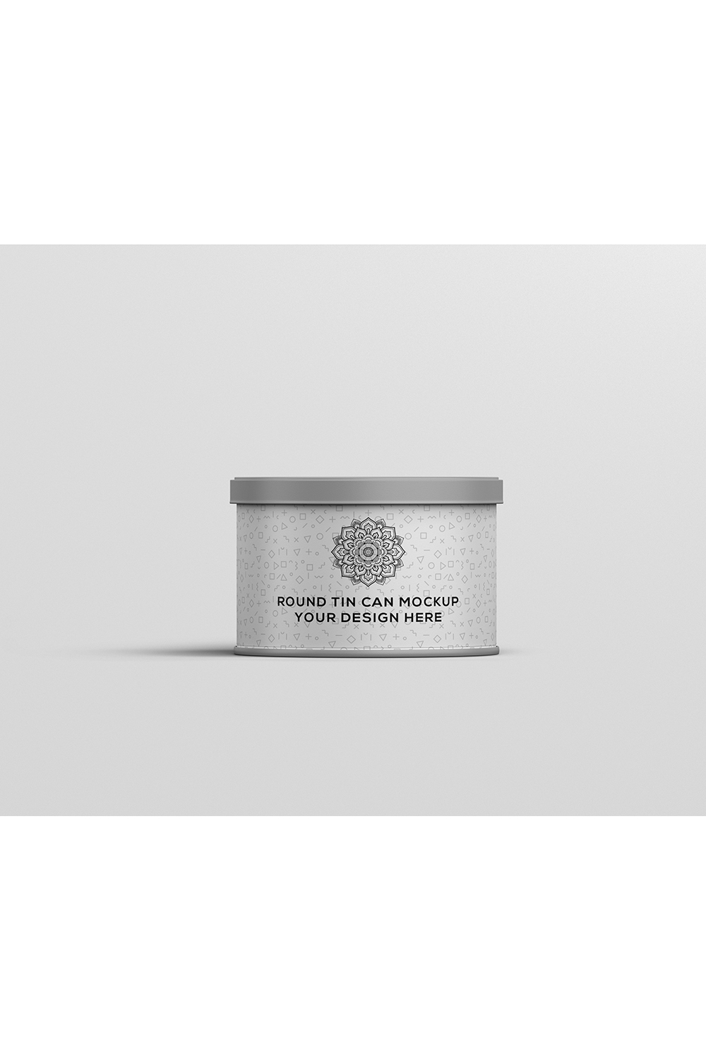 Small Round Tin Can Mockup pinterest preview image.