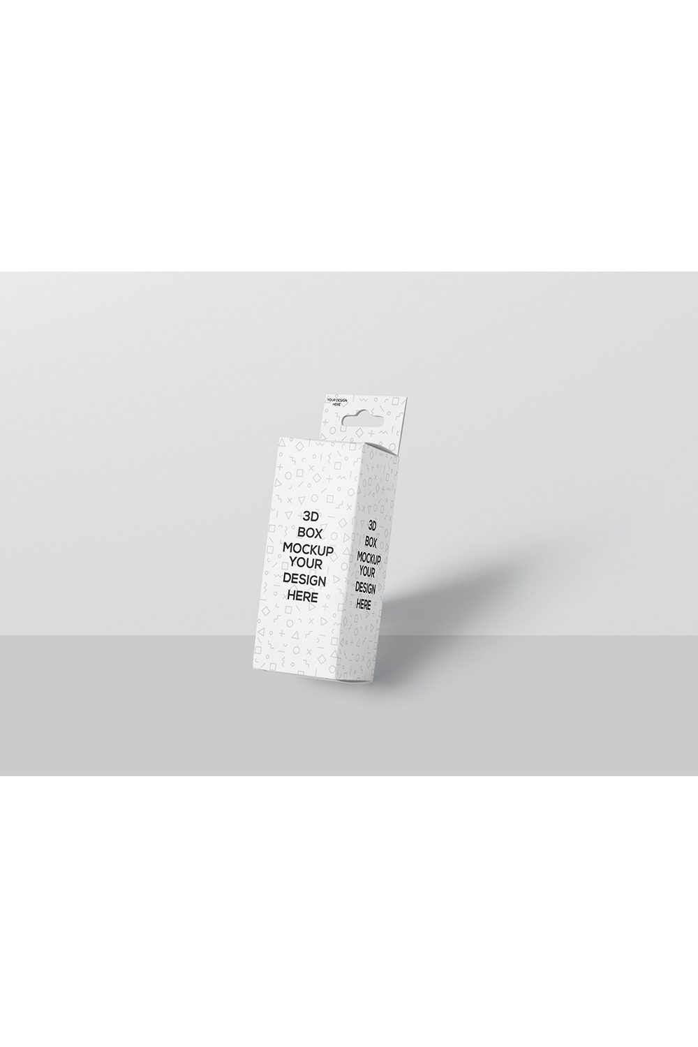 Small Size Rectangle Box With Hanger Mockup pinterest preview image.