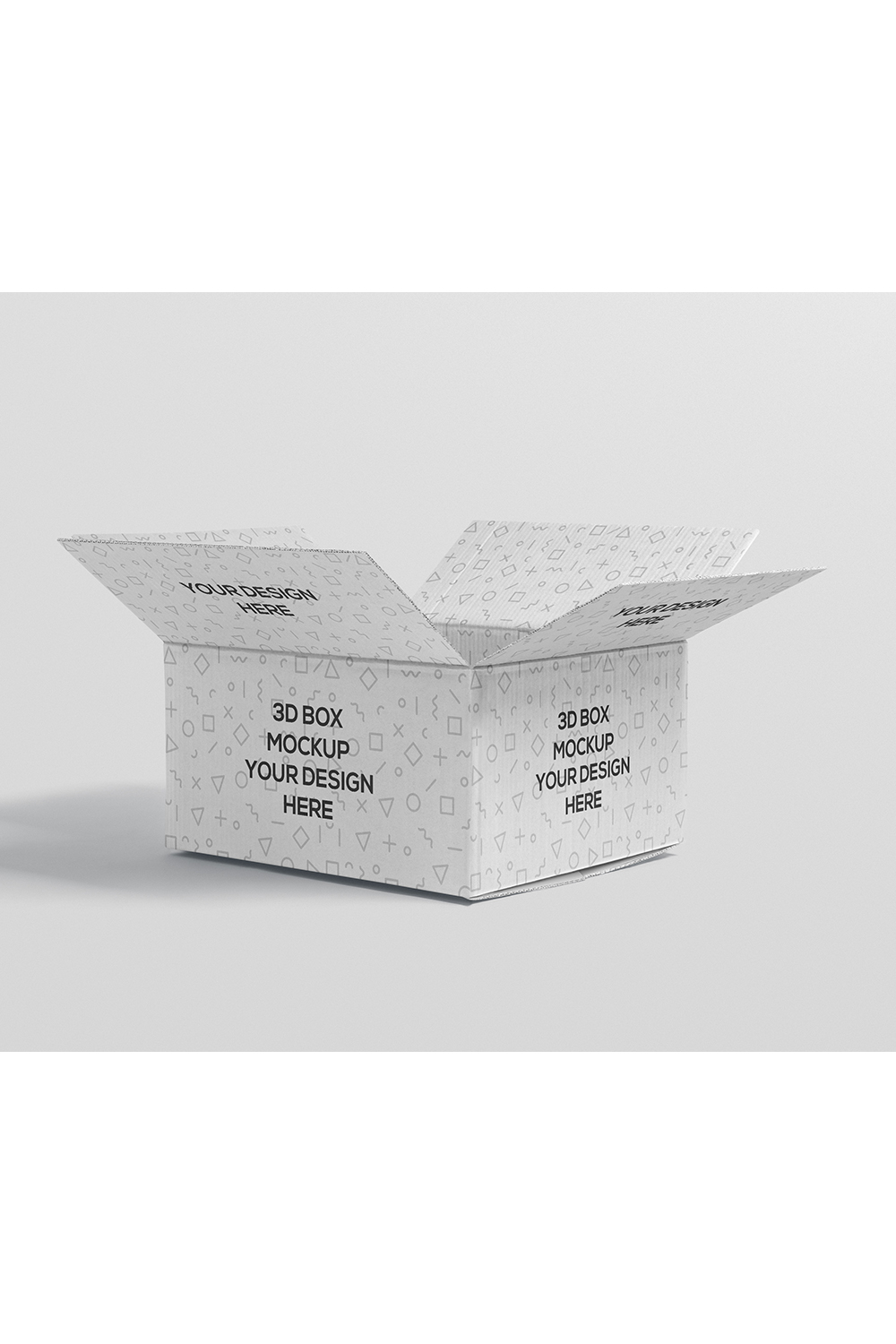 Rectangle Cardboard Packaging Box Mockup pinterest preview image.