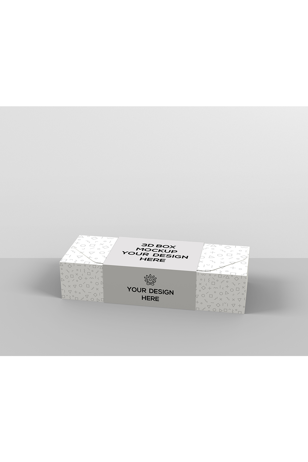 Rectangle Packaging Box with Sleeve Mockup pinterest preview image.