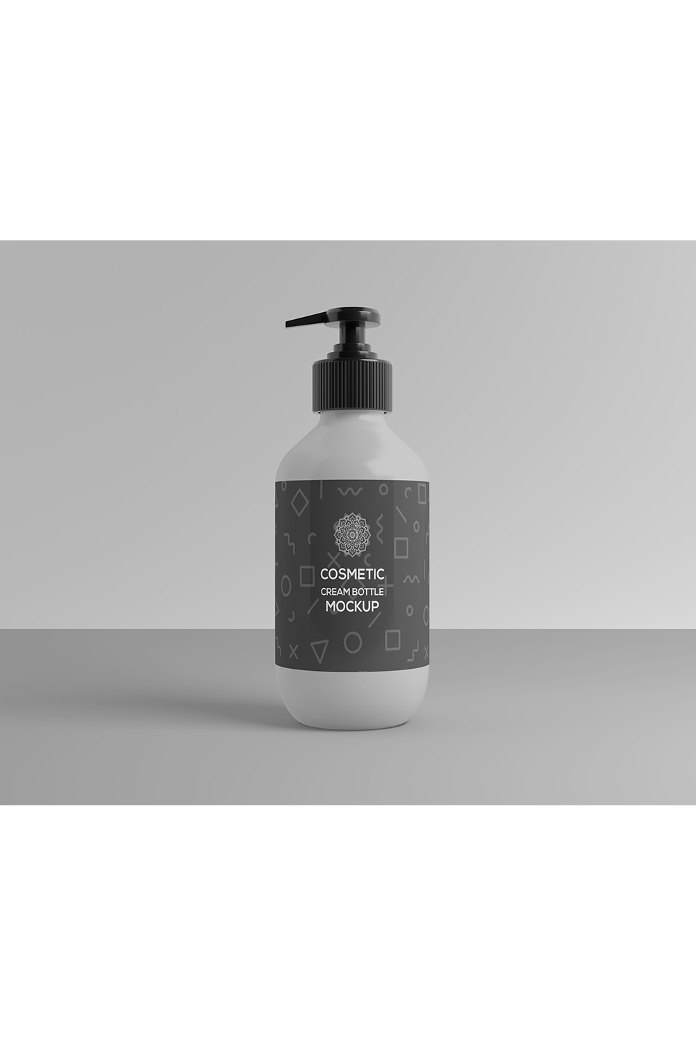 Cosmetic Cream Pump Bottle Mockup pinterest preview image.