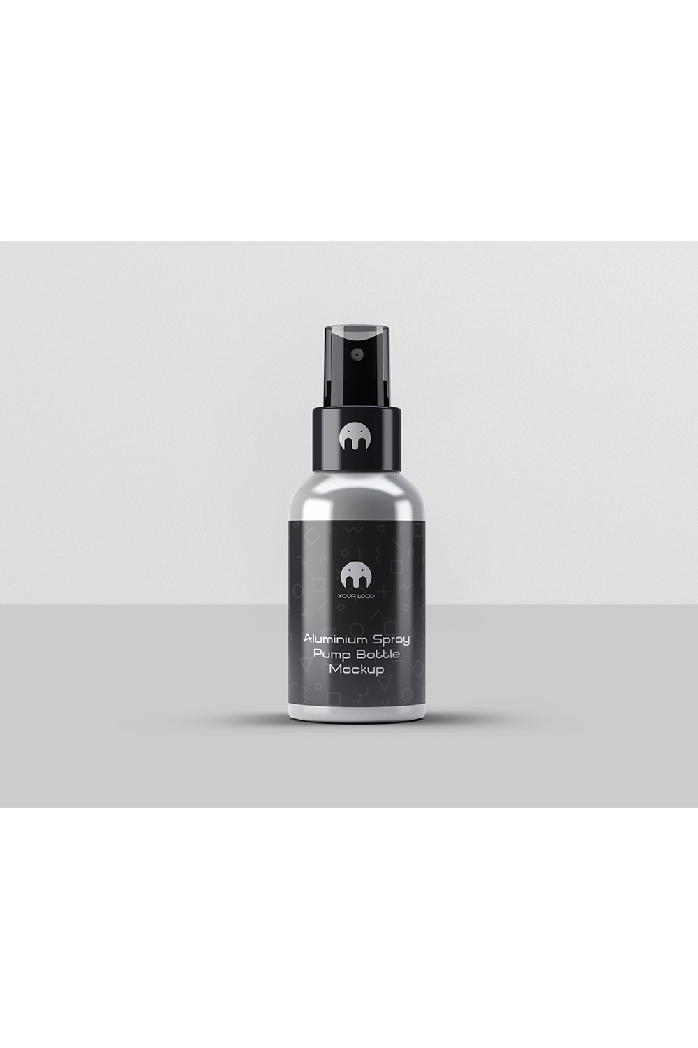 Aluminum Spray Bottle Mockup pinterest preview image.