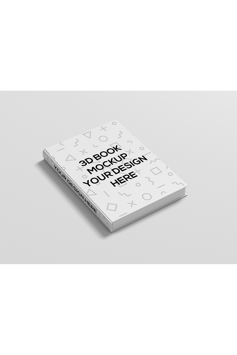 Realistic Hard Cover Book Mockup pinterest preview image.