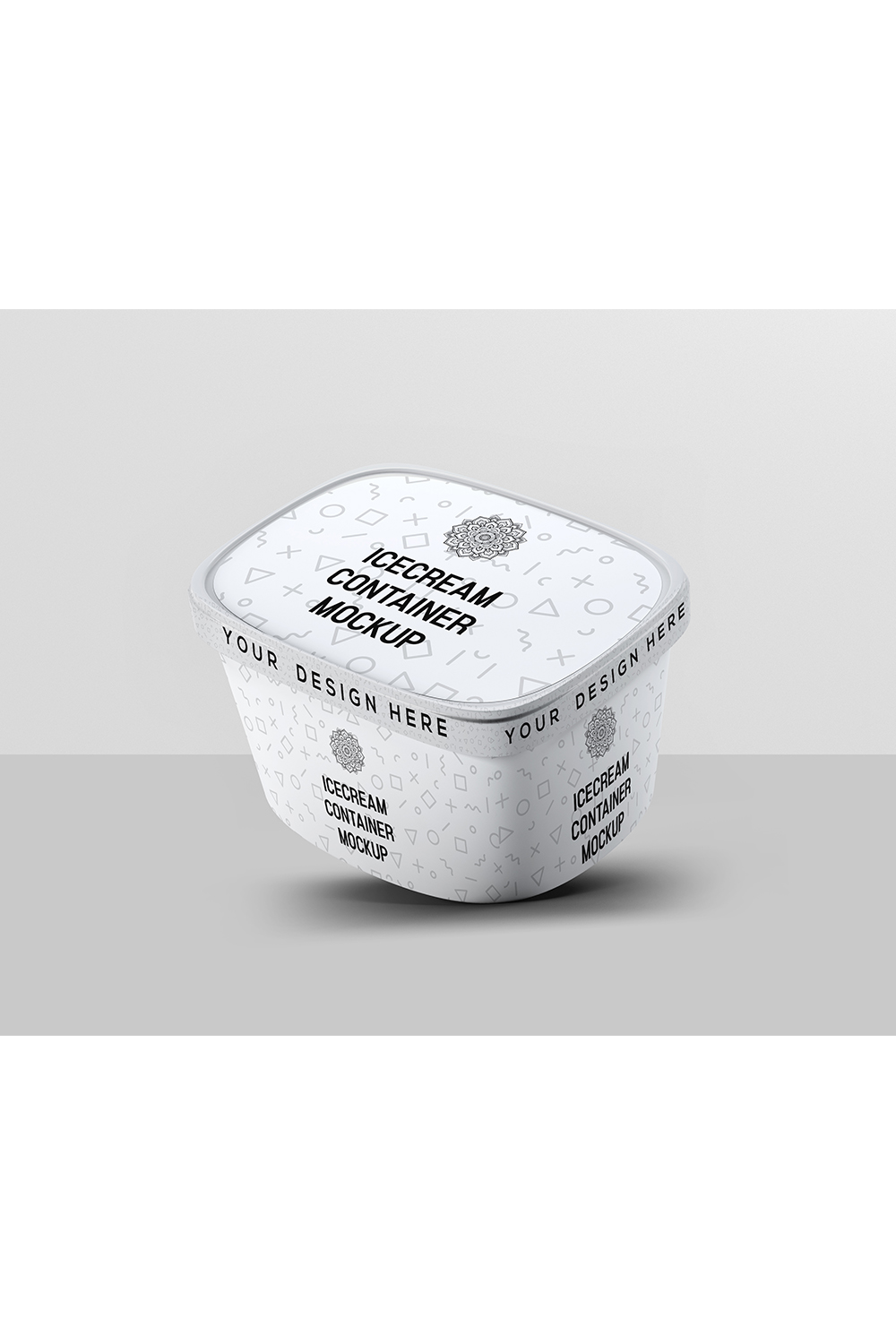 Ice Cream Packaging Container Mockup pinterest preview image.