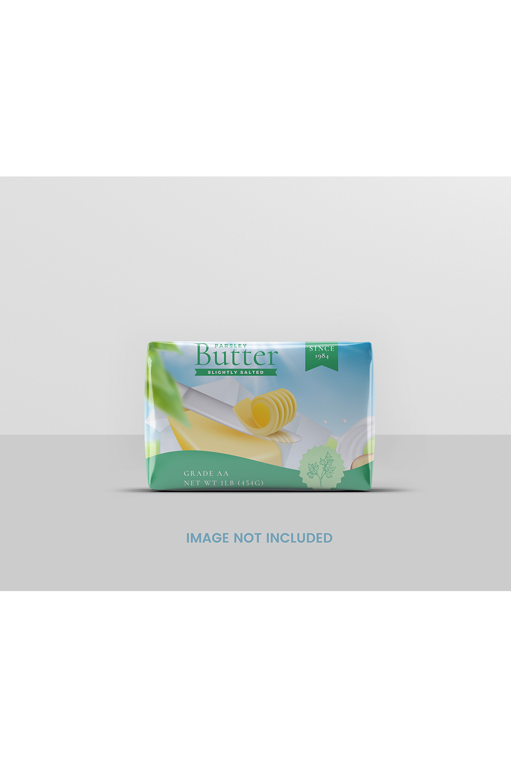 Spread Butter Wrap packaging Mockup pinterest preview image.