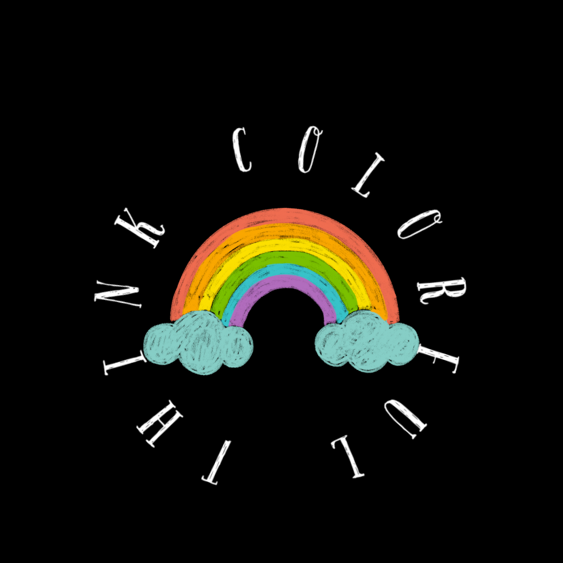 RAINBOW DESIGN FOR TSHIRT preview image.