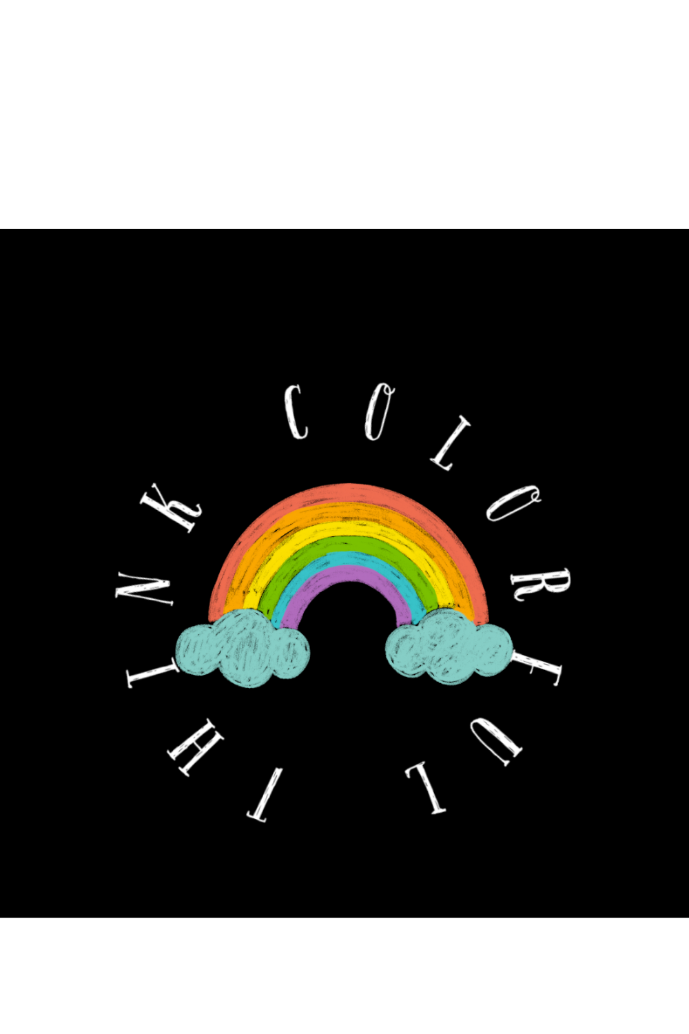 RAINBOW DESIGN FOR TSHIRT pinterest preview image.