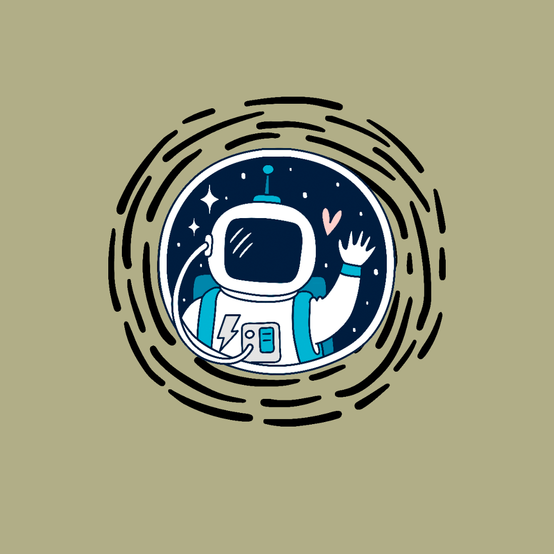 ASTRONAUT GRAPHICS FOR TSHIRTS preview image.