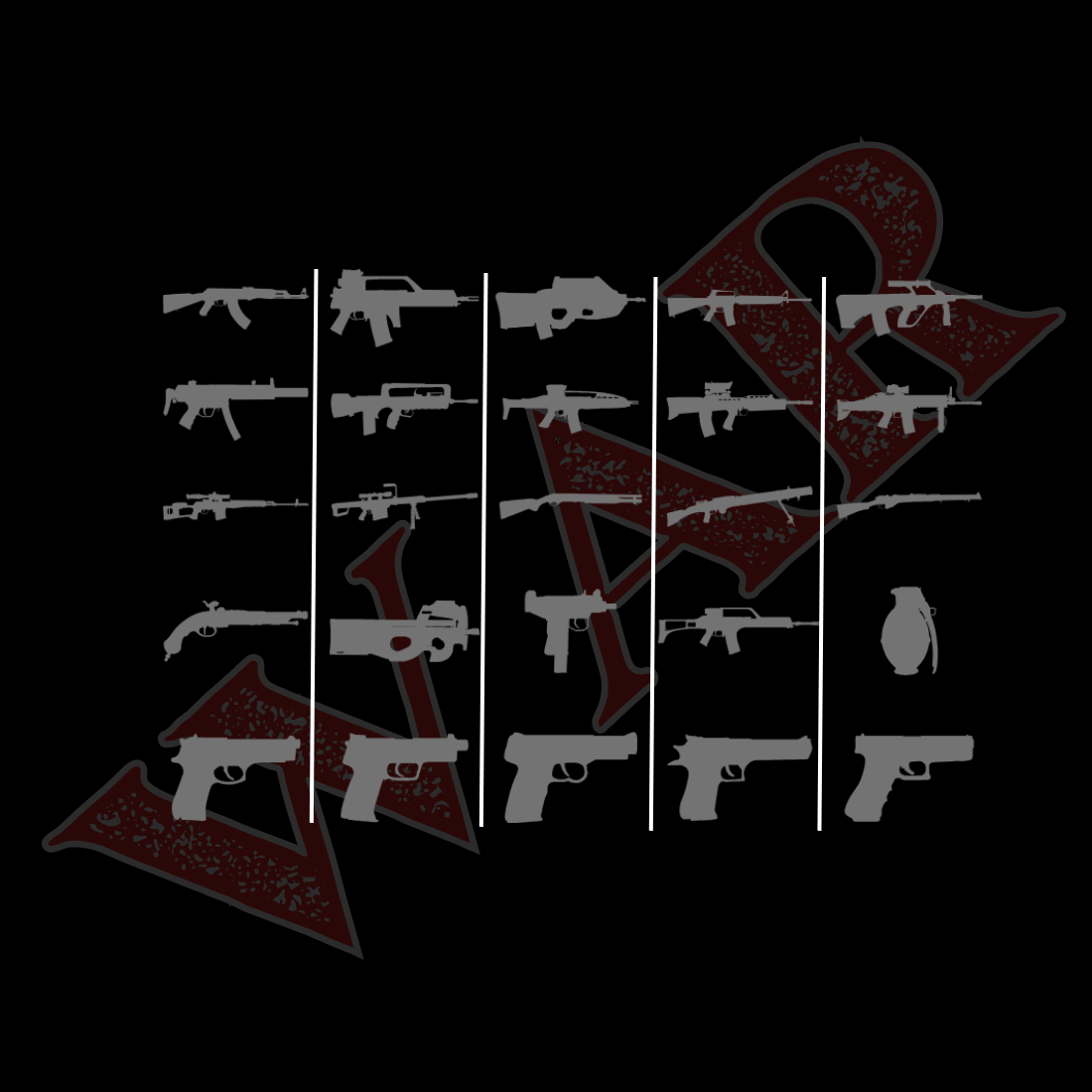 AMMUNITION THEMED GRAPHIC FOR TSHIRTS preview image.