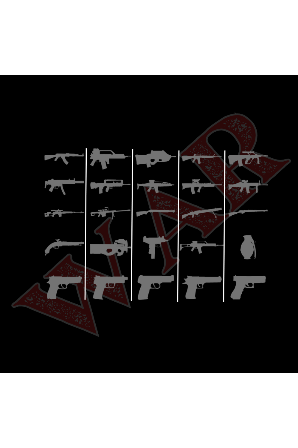 AMMUNITION THEMED GRAPHIC FOR TSHIRTS pinterest preview image.