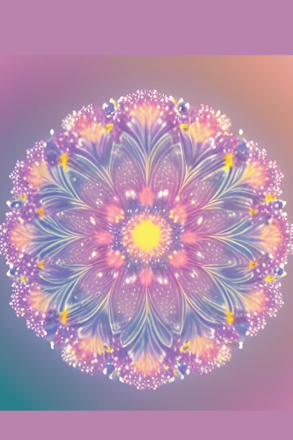 Flower Mandala pinterest preview image.