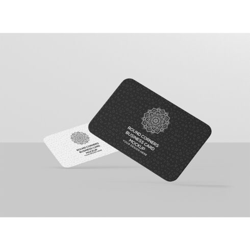 Round Corners Business Cards Mockup cover image.