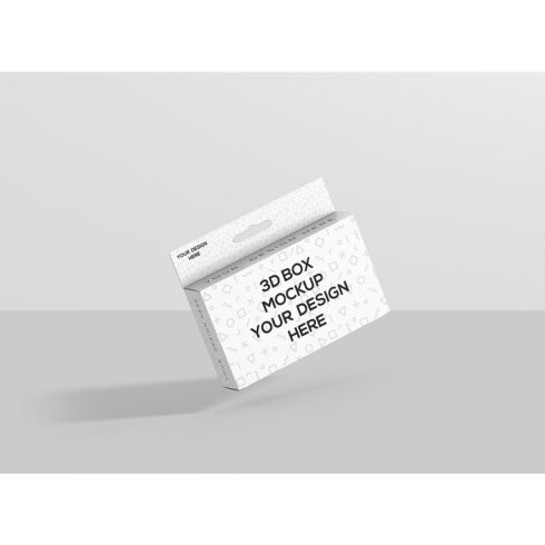 Wide Flat Rectangle Box with Hanger Mockup cover image.