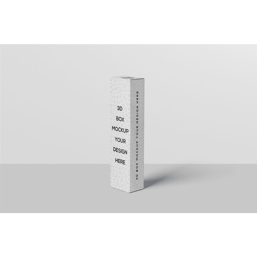 Slim High Rectangle Shape Box Mockup - MasterBundles
