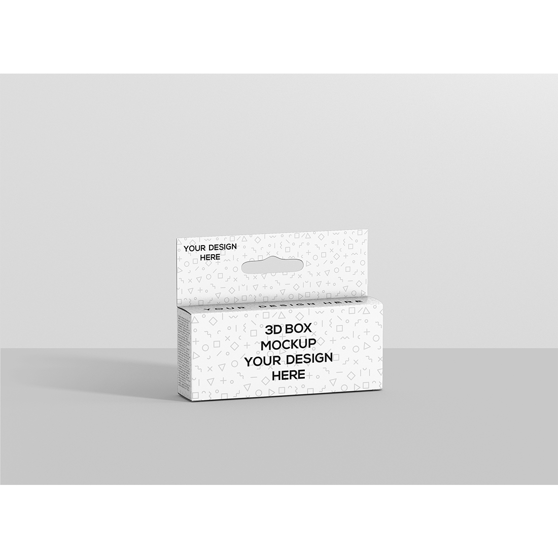 Wide Rectangle Box With Hanger Mockup cover image.