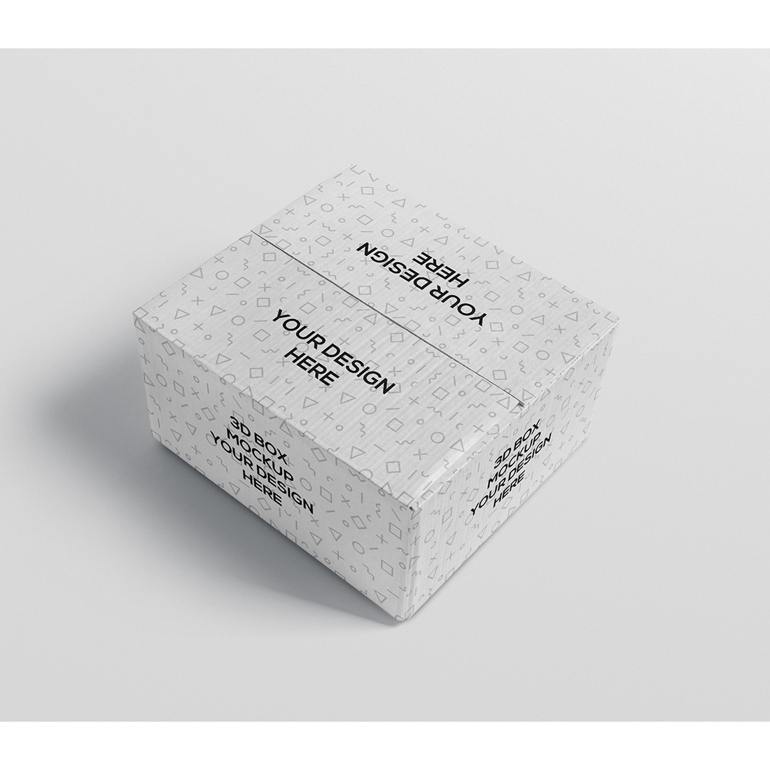 Rectangle Cardboard Packaging Box Mockup cover image.