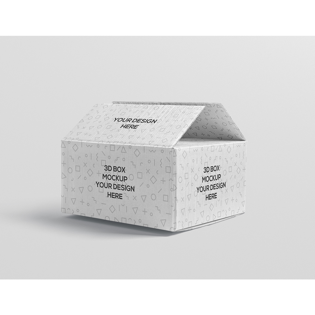 Rectangle Cardboard Packaging Box Mockup preview image.